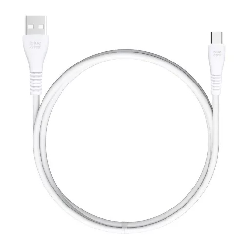 Blue Star PJ-DG4-A USB-A – USB-C kábel 2A 12W 1 m – fehér