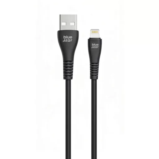 Blue Star PJ-DG5-A USB-A – Lightning kábel 2A 12W 1 m – fekete