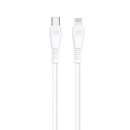 Blue Star PJ-DQ2-C USB-C – Lightning kábel 3A 27W 1 m – fehér