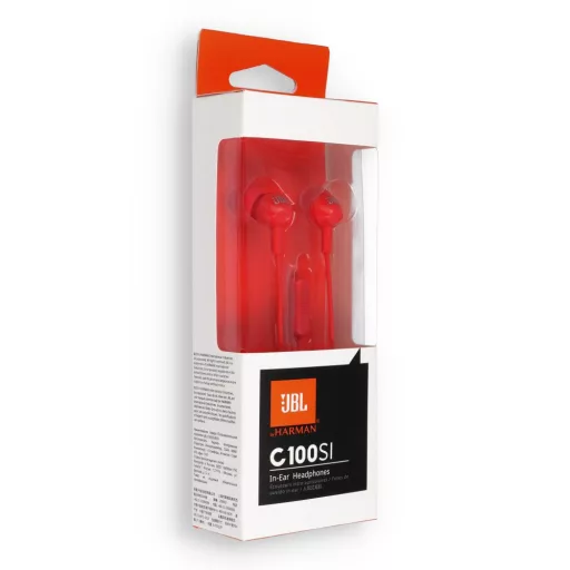 JBL C100Si vezetékes fülhallgató jack 3,5 mm piros