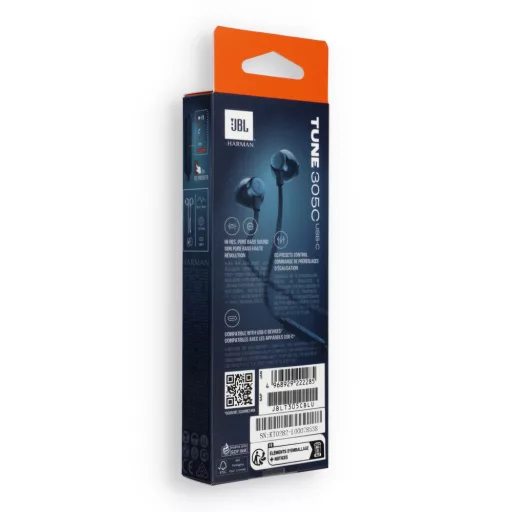 JBL 305C vezetékes fülhallgató USB-C kék