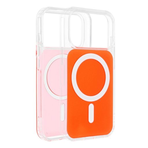 Clear Fusion Mag Cover tok iPhone 16e (SE 4 2025) / 17e MagSafe kompatibilis narancs