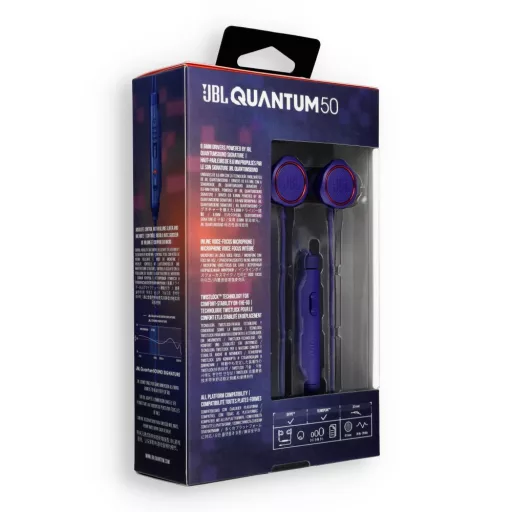 JBL Quantum 50 vezetékes fülhallgató jack 3,5 mm kék