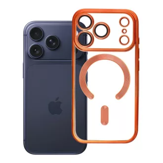  iPhone 17 PRO Electro Mag Cover tok – Magsafe kompatibilis – narancssárga