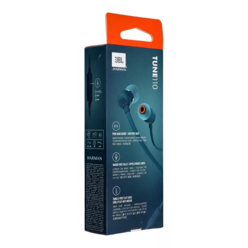 JBL T110 vezetékes fülhallgató jack 3,5 mm kék