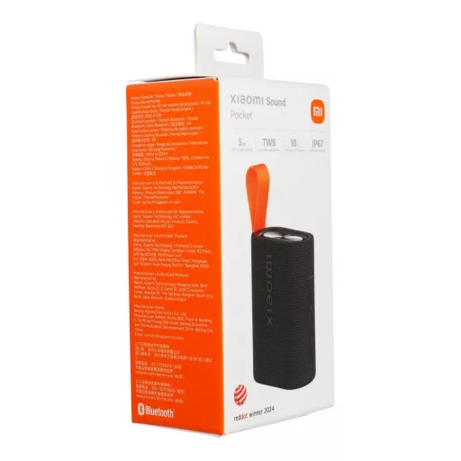 Xiaomi Sound Pocket vezeték nélküli hangszóró 5W 10 óra IP67 fekete
