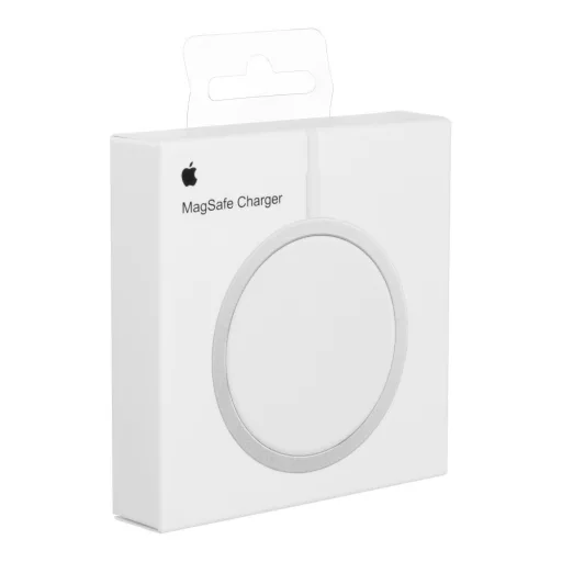 Apple eredeti Qi 2.2 MagSafe-kompatibilis vezeték nélküli töltő 15W MHXH3ZM/A A2140 fehér