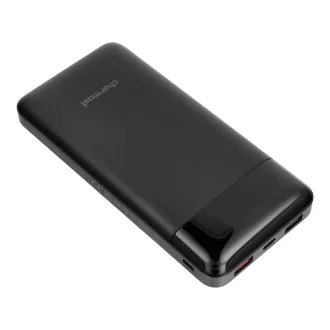   Charmast W2089 PD3.0 3A 22,5W 20000 mAh powerbank beépített USB-A / USB-C / Lightning / Micro USB kábelekkel fekete