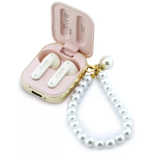 GUESS TWS Pearl Strap vezeték nélküli fülhallgató GUE005292 rózsaszín