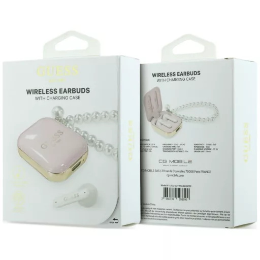 GUESS TWS Pearl Strap vezeték nélküli fülhallgató GUE005292 rózsaszín