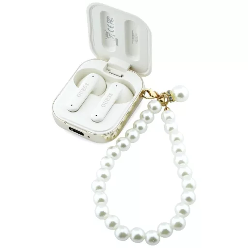 GUESS TWS Pearl Strap vezeték nélküli fülhallgató GUE005327 fehér