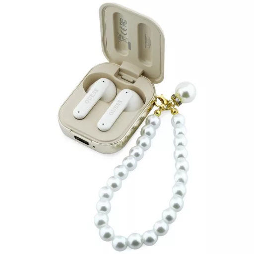 GUESS TWS Pearl Strap vezeték nélküli fülhallgató GUE005326 bézs