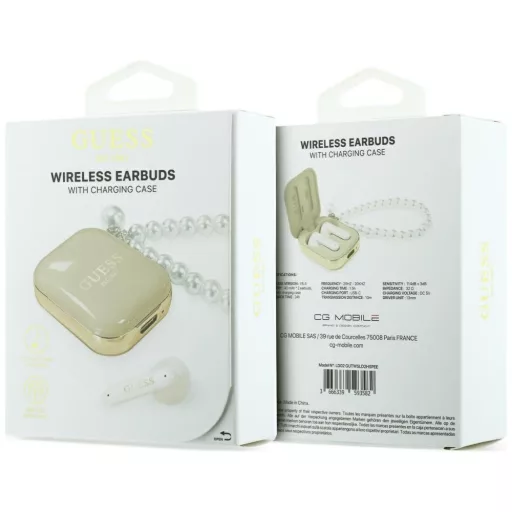 GUESS TWS Pearl Strap vezeték nélküli fülhallgató GUE005326 bézs